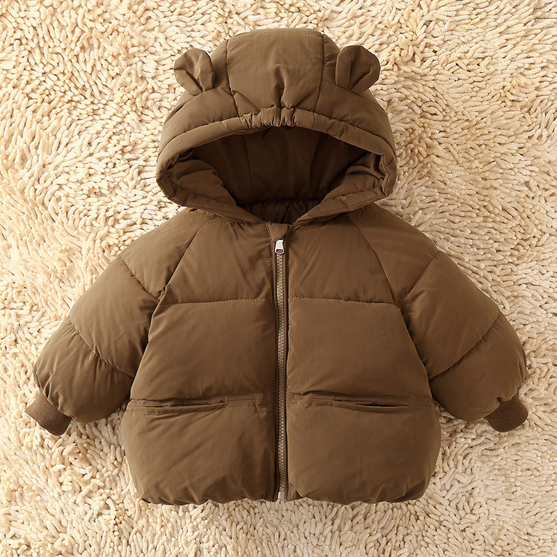 Kids’ Warm Cotton Overcoat – Winter Outerwear