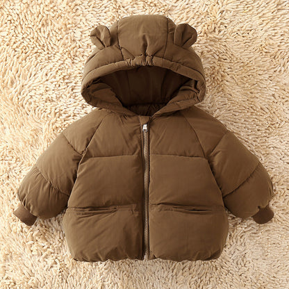 Kids’ Warm Cotton Overcoat – Winter Outerwear