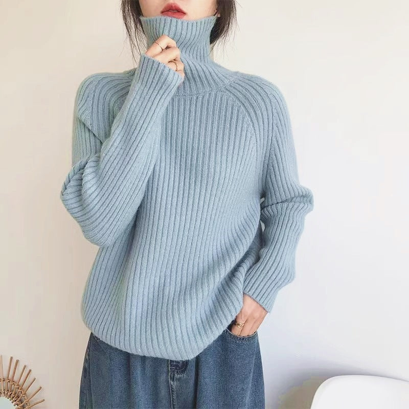 Women’s Shiny Soft Turtleneck Sweater