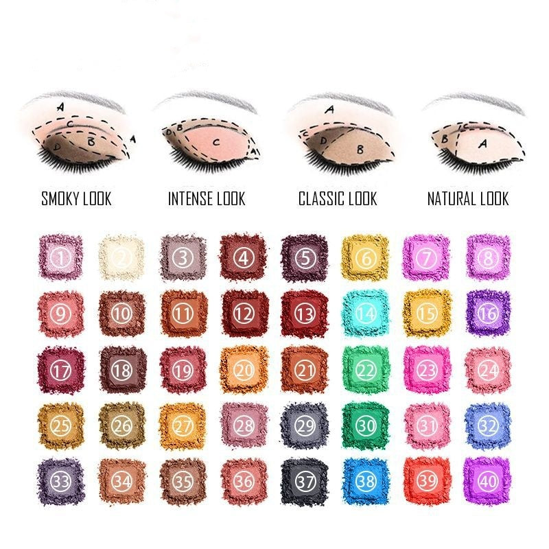 Shimmer Matte Eyeshadow Palette – Multi-Color Combination