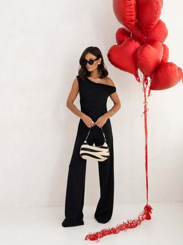 Women’s Elegant Strap Jumpsuit with Zipper