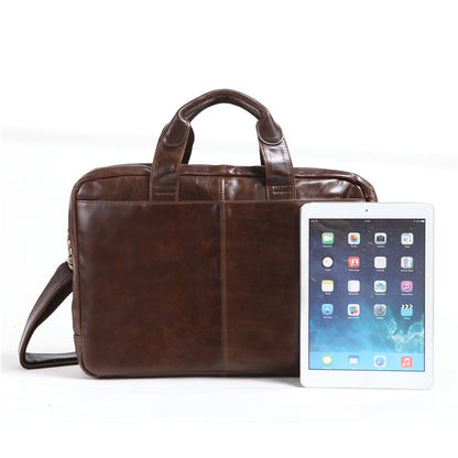 Men’s Cowhide Leather Business Briefcase – Laptop Bag
