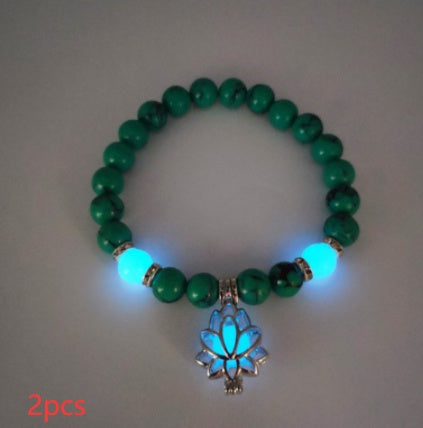 Luminous Lotus Natural Stone Healing Bracelet