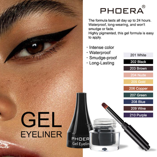 PHOERA 10 Color Eyeliner Set – Waterproof & Long Lasting
