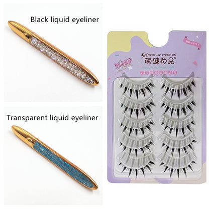Self-Adhesive False Eyelashes with Multicolor Eyeliner – No Glue Needed