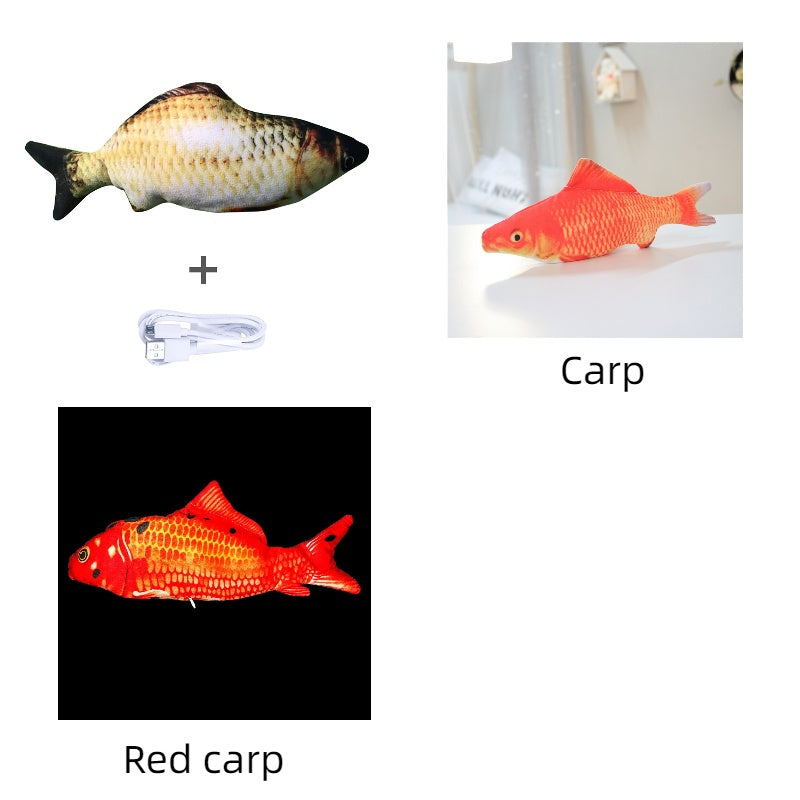 Electric Jumping Fish Cat Toy (Without Catnip) – Realistic Simulation Plush Pet Toy