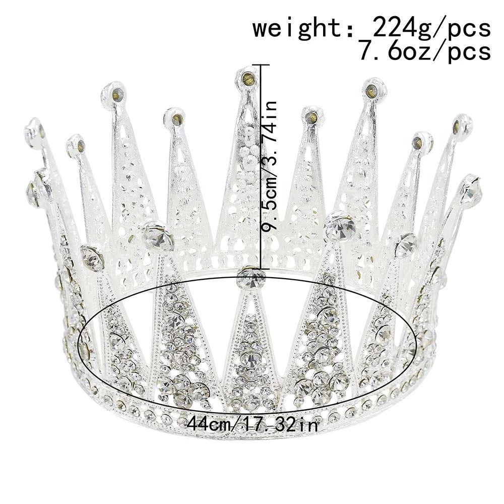 Alloy Hollow Diamond Bridal Crown