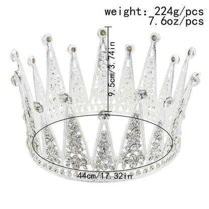 Alloy Hollow Diamond Bridal Crown