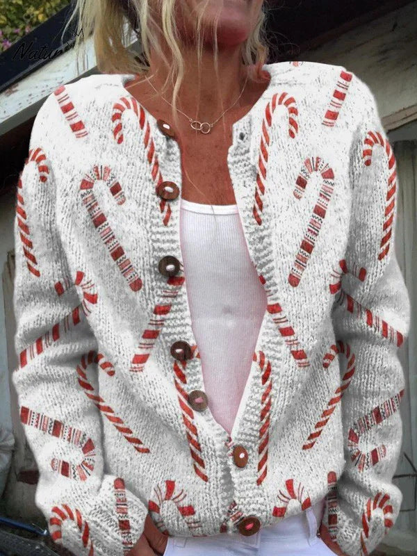 Women’s 3D Printed Knit Cardigan