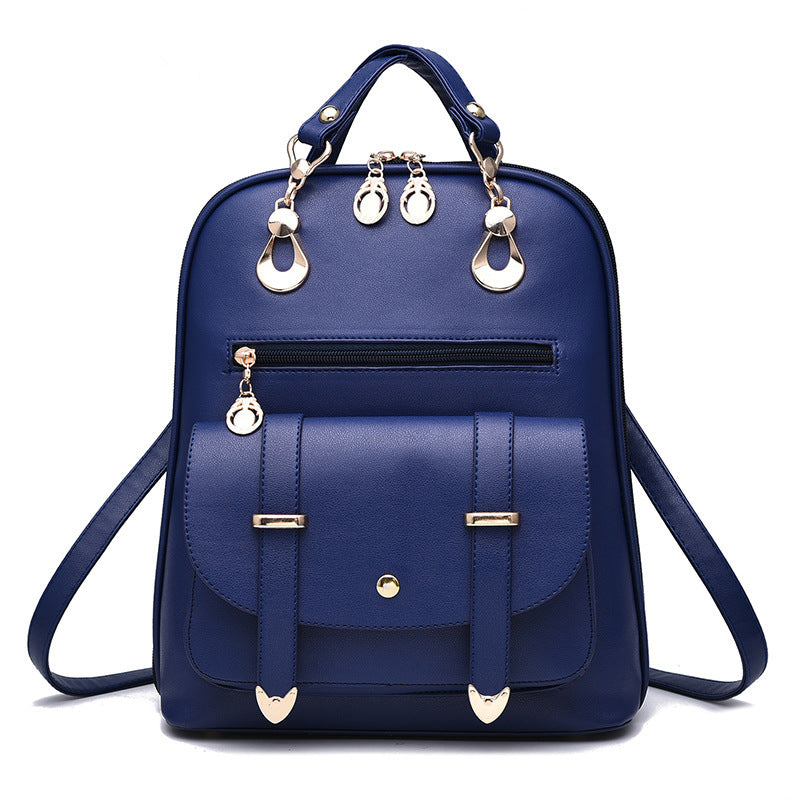 Women's PU Leather Backpack – Fashion Dual-Use Bag