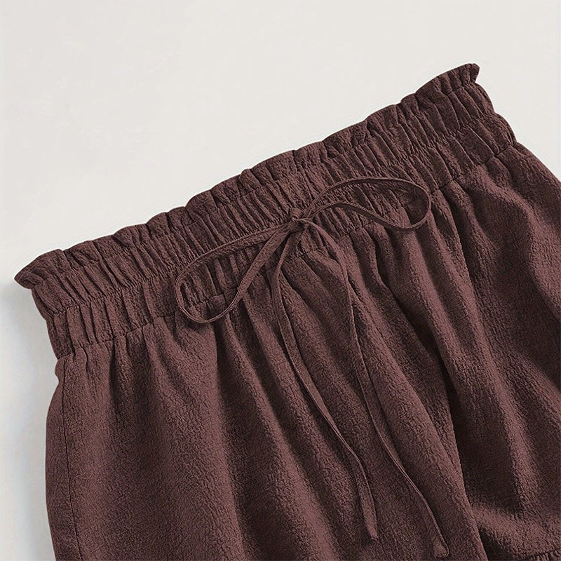 Women’s High-Waist Pleated Midi Skirt with Knot Detail