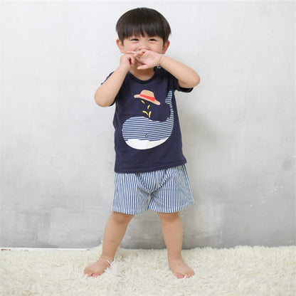 "Baby Cartoon Clothing Set Summer T-Shirt and Shorts for Boys and Girls"