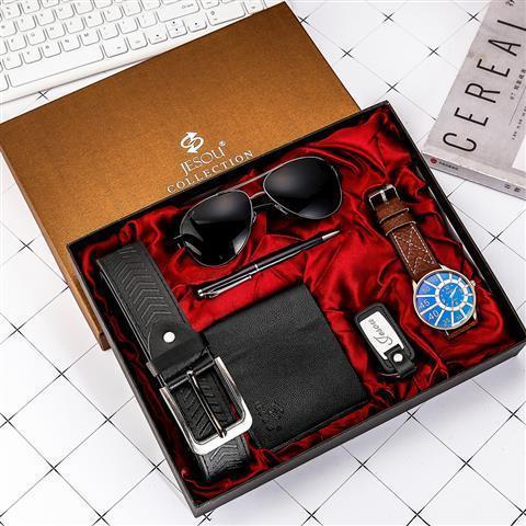 Men’s Watch, Wallet, Sunglasses & Belt Gift Set