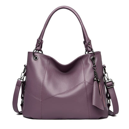 Women’s Large Capacity Leather Tassel Handbag