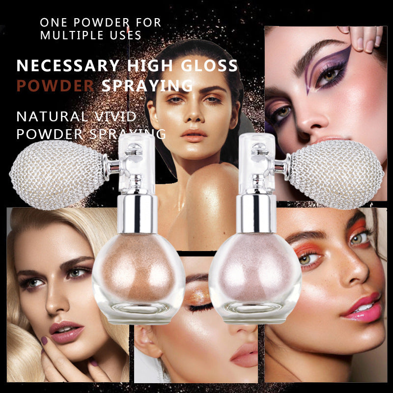 "Spray Brightening Glitter Body Powder Highlighter"