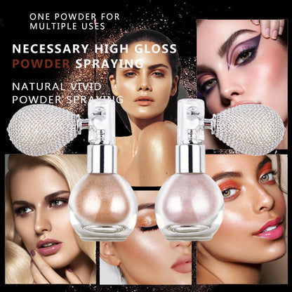 "Spray Brightening Glitter Body Powder Highlighter"