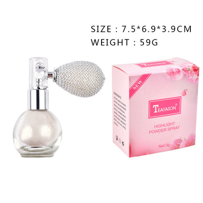 "Spray Brightening Glitter Body Powder Highlighter"
