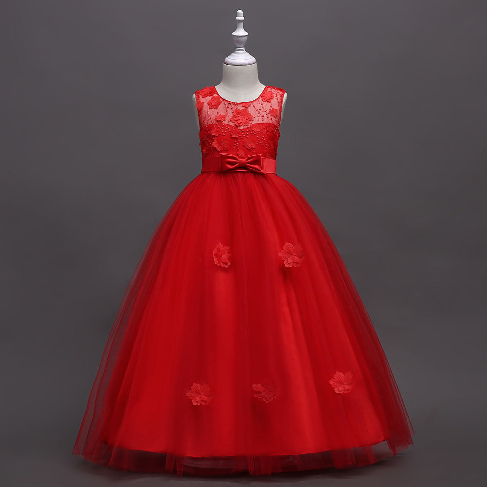 Girls Mesh Wedding & Evening Gown Dress
