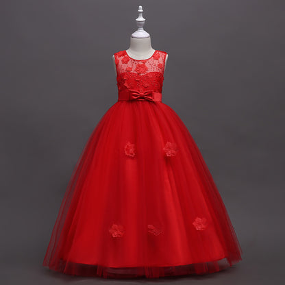 Girls Mesh Wedding & Evening Gown Dress