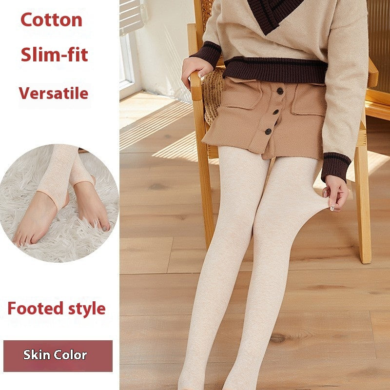 Maternity Cotton Pantyhose – Striped Winter