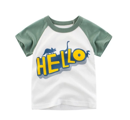 "Boys Cotton T-Shirt Summer Short Sleeve Kids Clothing"