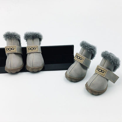 Warm Dog Snow Boots – Thick Winter Shoes for Teddy & Small Breeds