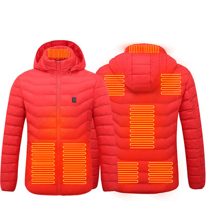 Men's USB Heated Jacket – Electric Thermal Winter Coat with Heating Pads