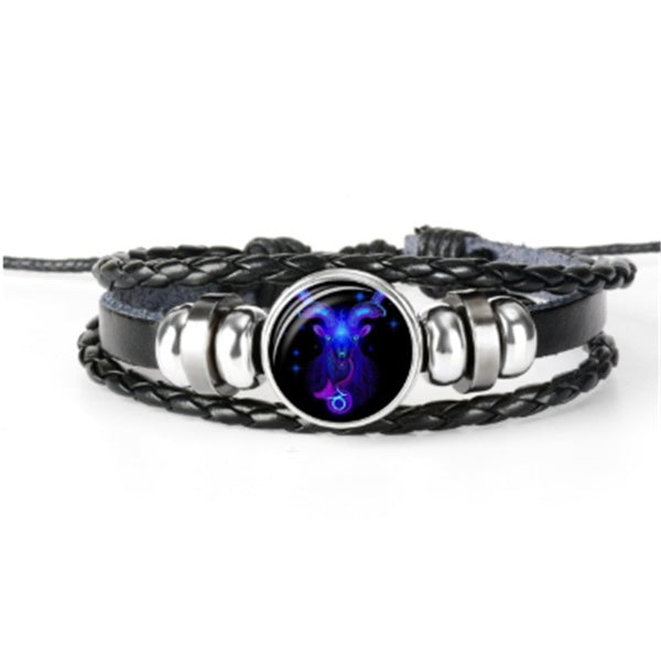 Zodiac Constellation Braided Bracelet – Unisex Jewelry