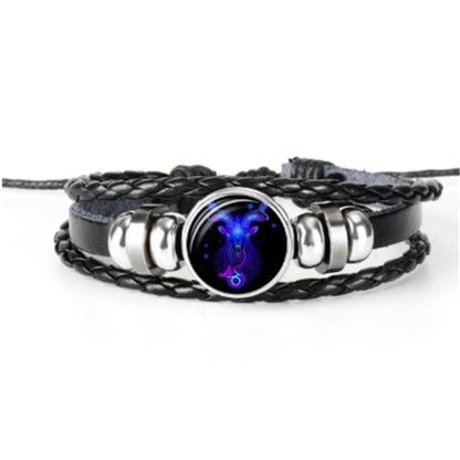 Zodiac Constellation Braided Bracelet – Unisex Jewelry