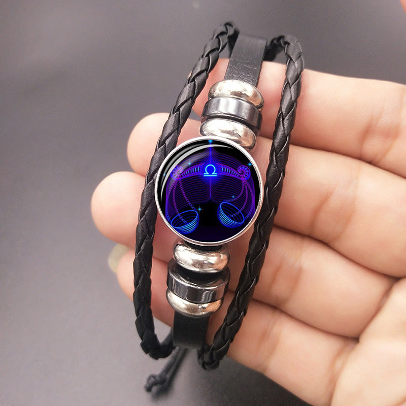 Zodiac Constellation Braided Bracelet – Unisex Jewelry