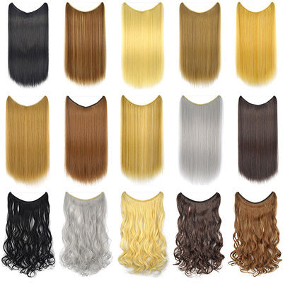 22-Inch Invisible Wire Hair Extension – Silky Straight Synthetic