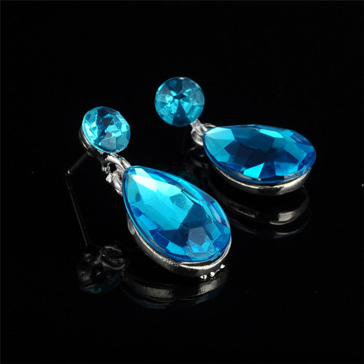 Alloy Diamond Bridal Necklace & Earrings Set