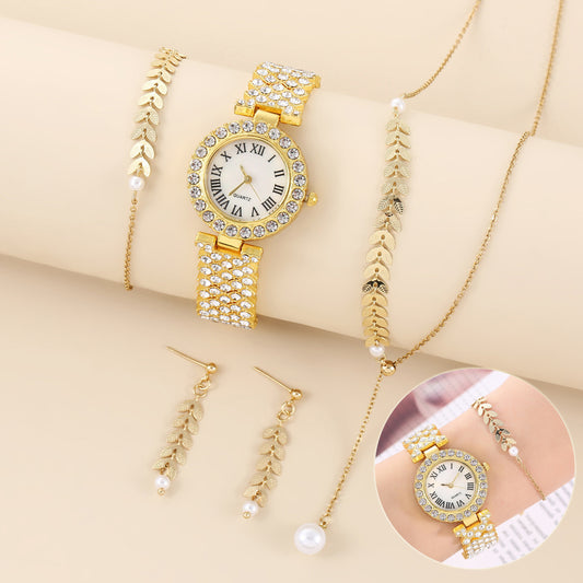 Luxury Diamond Women’s Watch – Rhinestone Quartz Bracelet