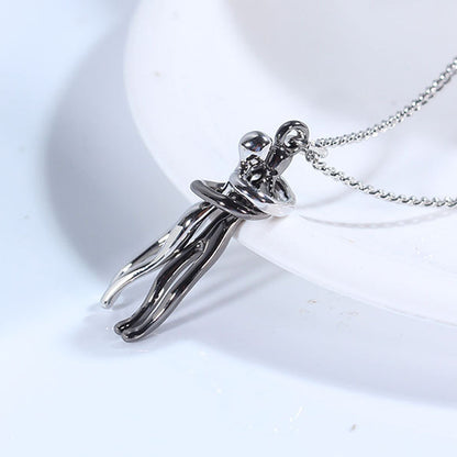 Love Hug Necklace for Couples – Unisex Jewelry Gift for Men and Women