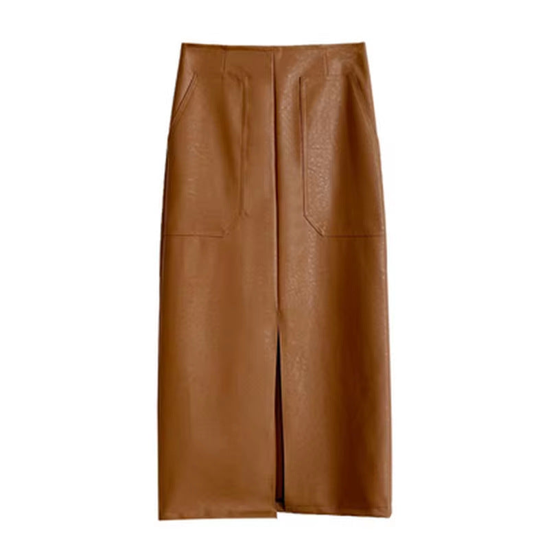 European Style Deep Split Skirt