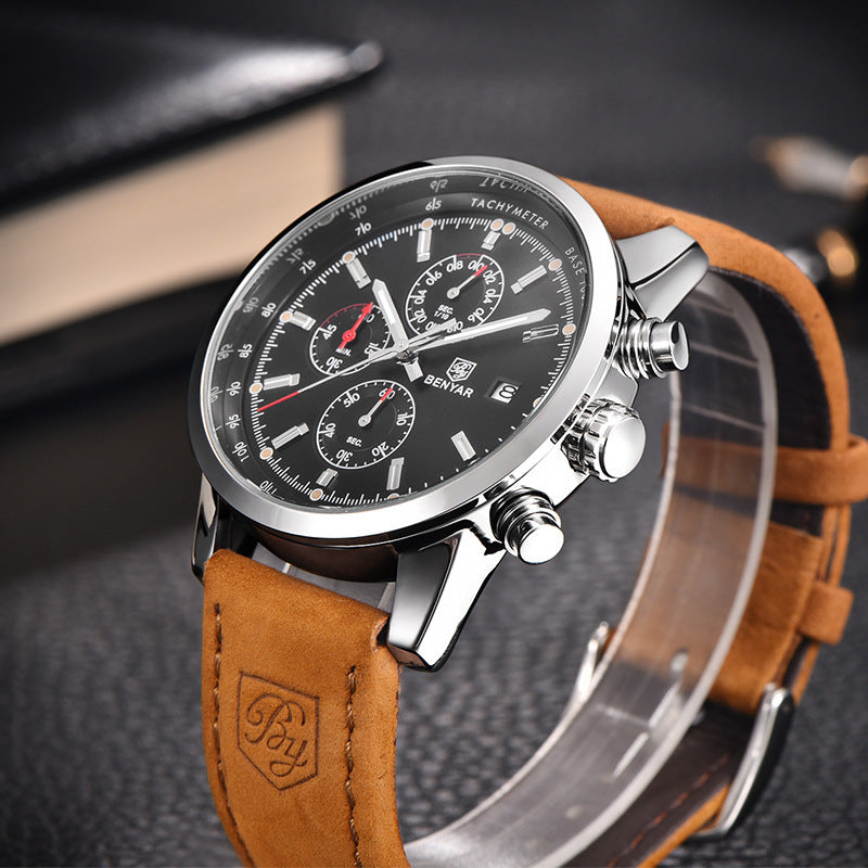 Men’s Casual Luxury Quartz Leather Watch