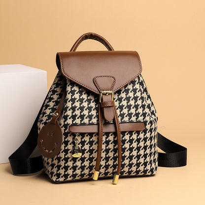 Women’s Houndstooth Travel Backpack