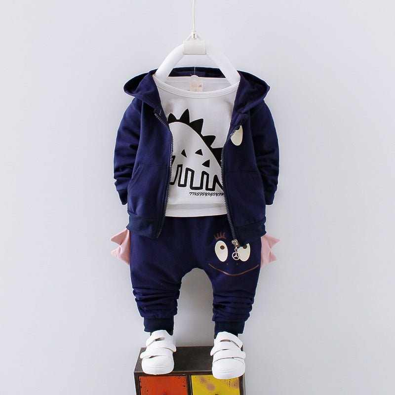 "Boys Cotton Clothing Set for Spring and Autumn"