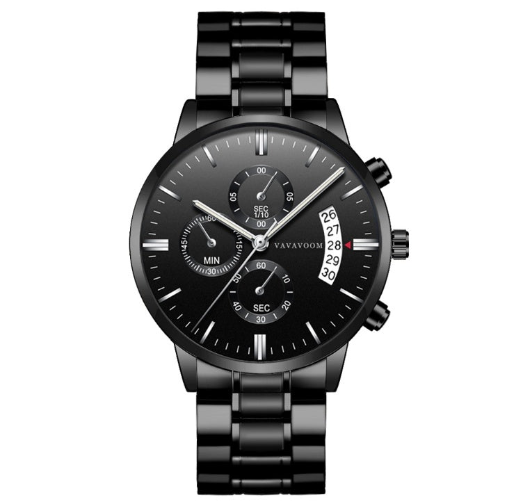 Men’s Stainless Steel Waterproof Quartz Watch