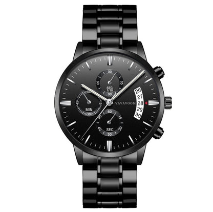 Men’s Stainless Steel Waterproof Quartz Watch