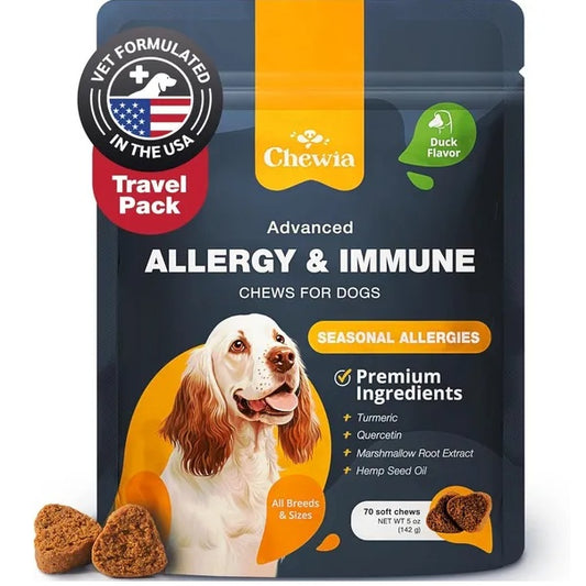 Dog Allergy Relief Chews – Anti-Itch Salmon Oil Treats for Skin & Immune Health