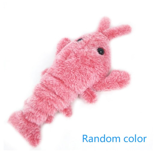 Electric Jumping Shrimp Cat Toy – USB Rechargeable Plush Lobster Simulation for Pets