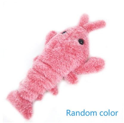 Electric Jumping Shrimp Cat Toy – USB Rechargeable Plush Lobster Simulation for Pets