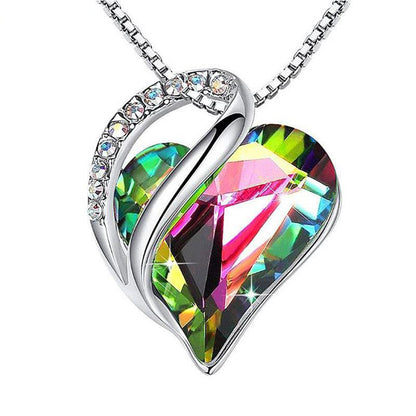 925 Silver Heart Necklace – Geometric Pendant for Women