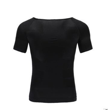 Men’s Chest Compression T-Shirt – Fitness Slimming Belly Buster Shirt