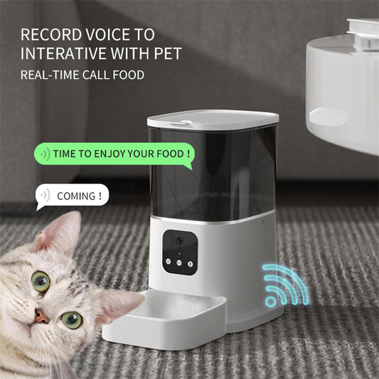 Smart Automatic Pet Feeder – Large Capacity WiFi Food Dispenser with Voice Recording, Timer & App Control for Cats & Dogs