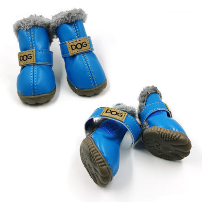 Warm Dog Snow Boots – Thick Winter Shoes for Teddy & Small Breeds