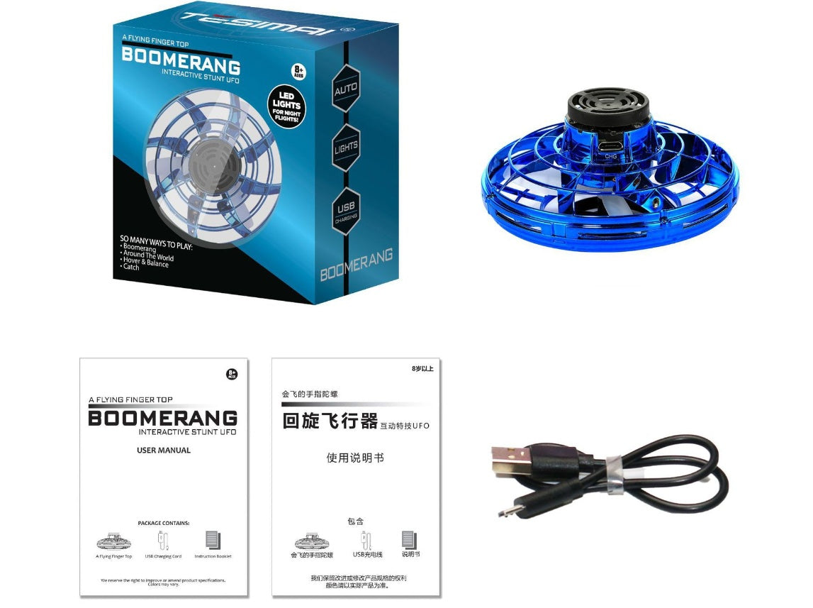 Mini LED UFO Drone – Fingertip Spinner & Flying Toy for Kids