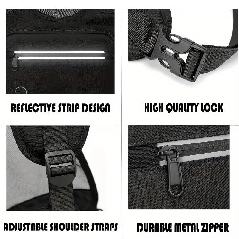 Outdoor Sports Reflective Chest Bag – Adjustable Running & Cycling Vest