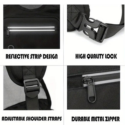 Outdoor Sports Reflective Chest Bag – Adjustable Running & Cycling Vest